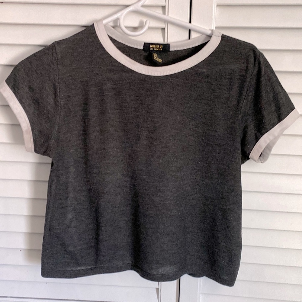 *3/$10* Forever 21 Women’s Dark Gray Crop Top